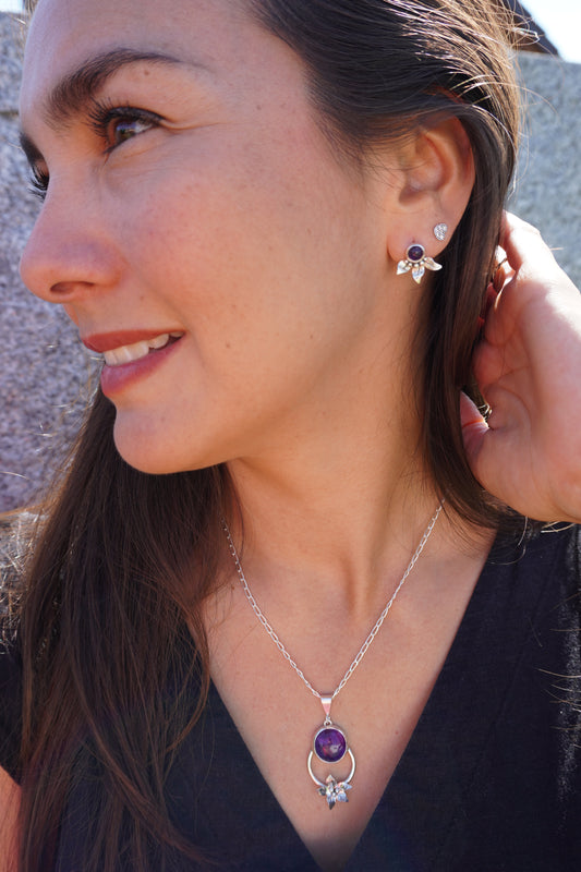 Flora Amethyst Ohrringe