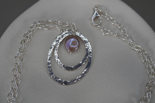 Elara Halskette mit Münzperle Braun