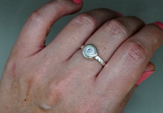 Bubble Ring lavender Zirkon