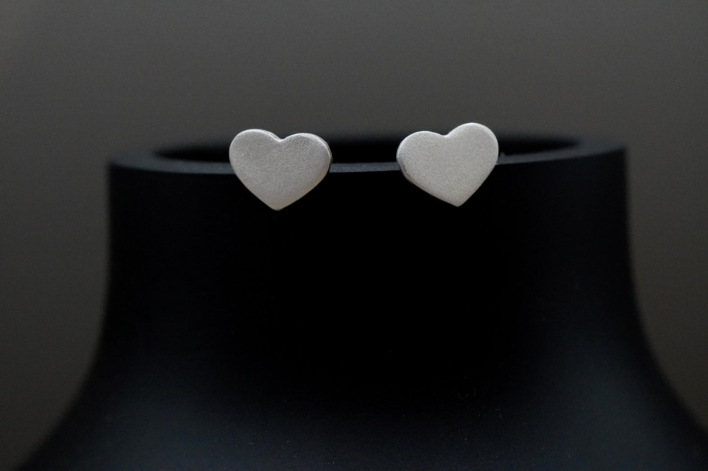 Ohrstecker Herz Matt