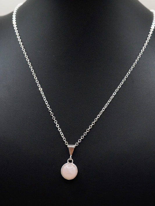 Halskette mit Rosenquarz