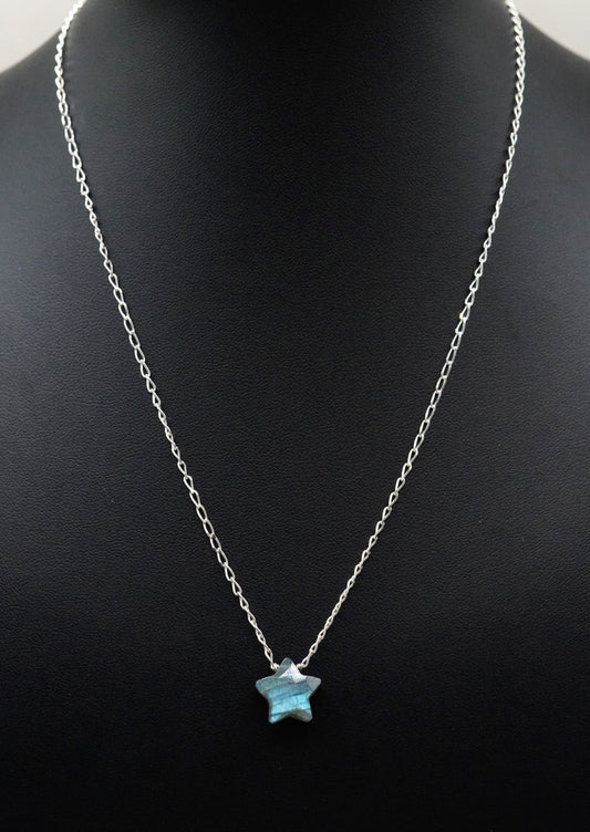 Schimmernde Stern Halskette Labradorit