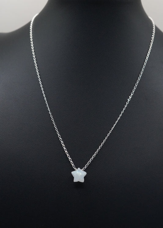 Schimmernde Stern Halskette Mondstein