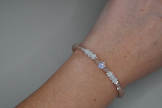 Armband Sonnenstein und Mondstein