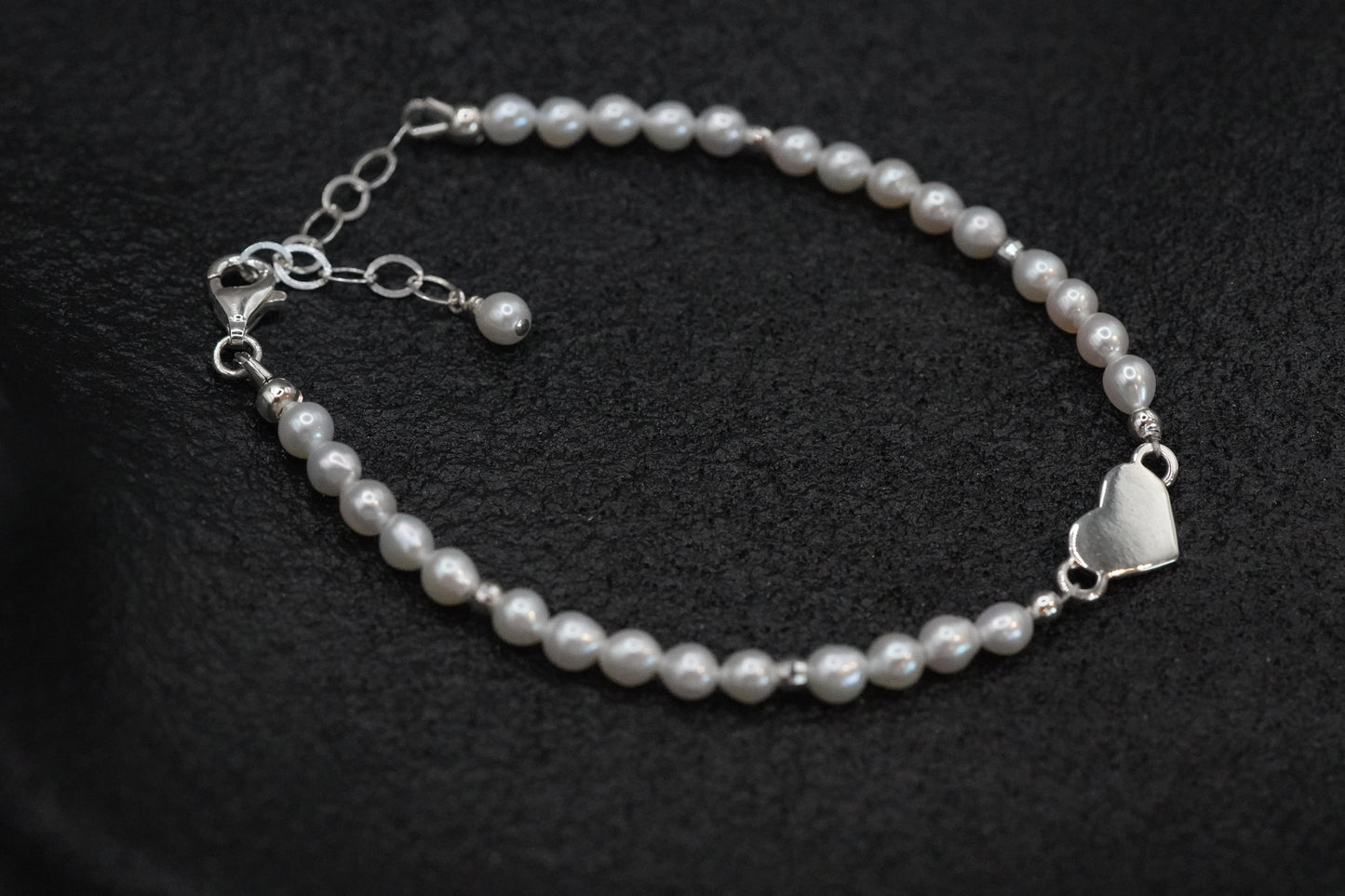 Armband Herz mit Süsswasserperlen