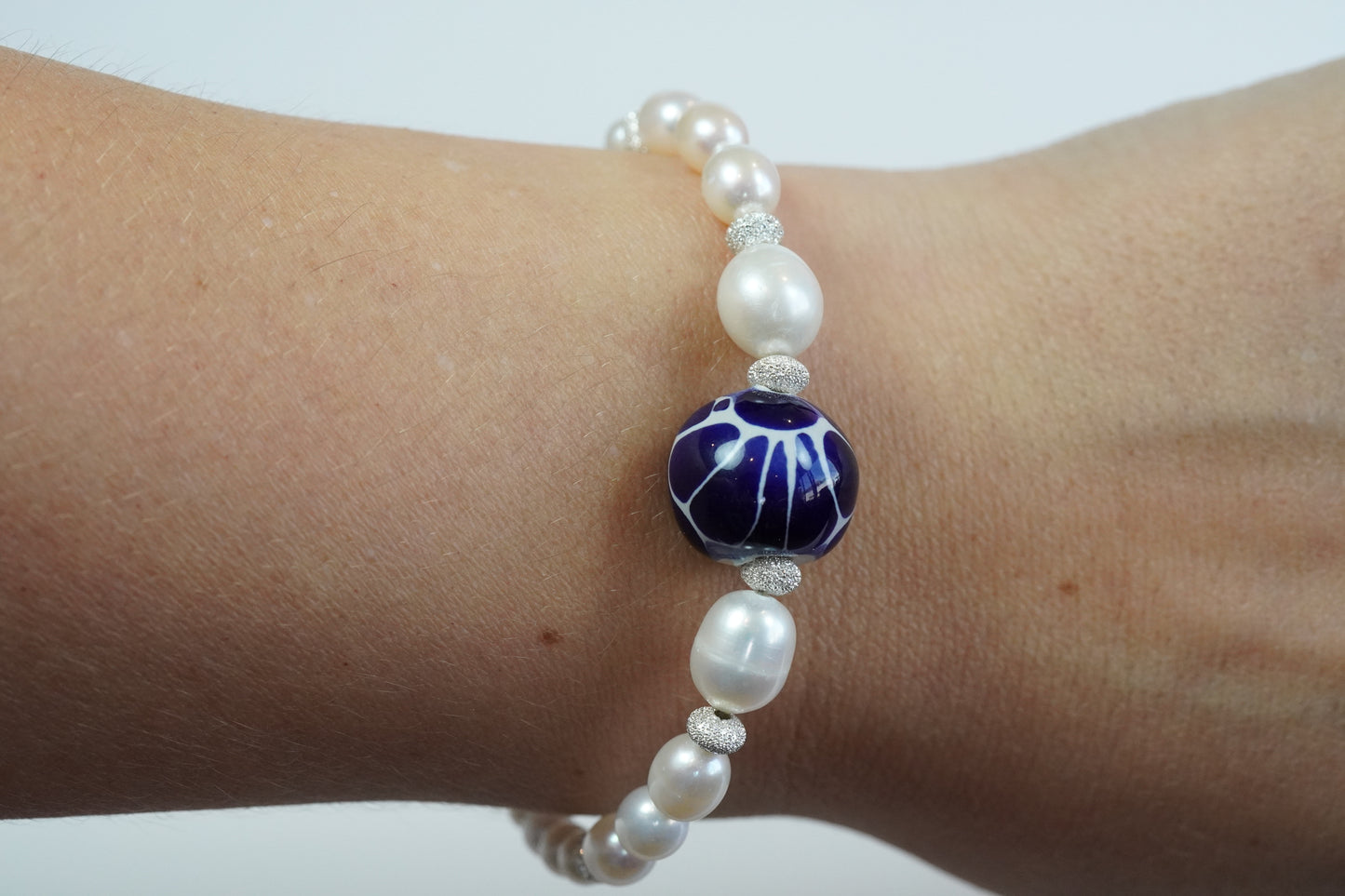 Perlenarmband mit Talavera-Keramik