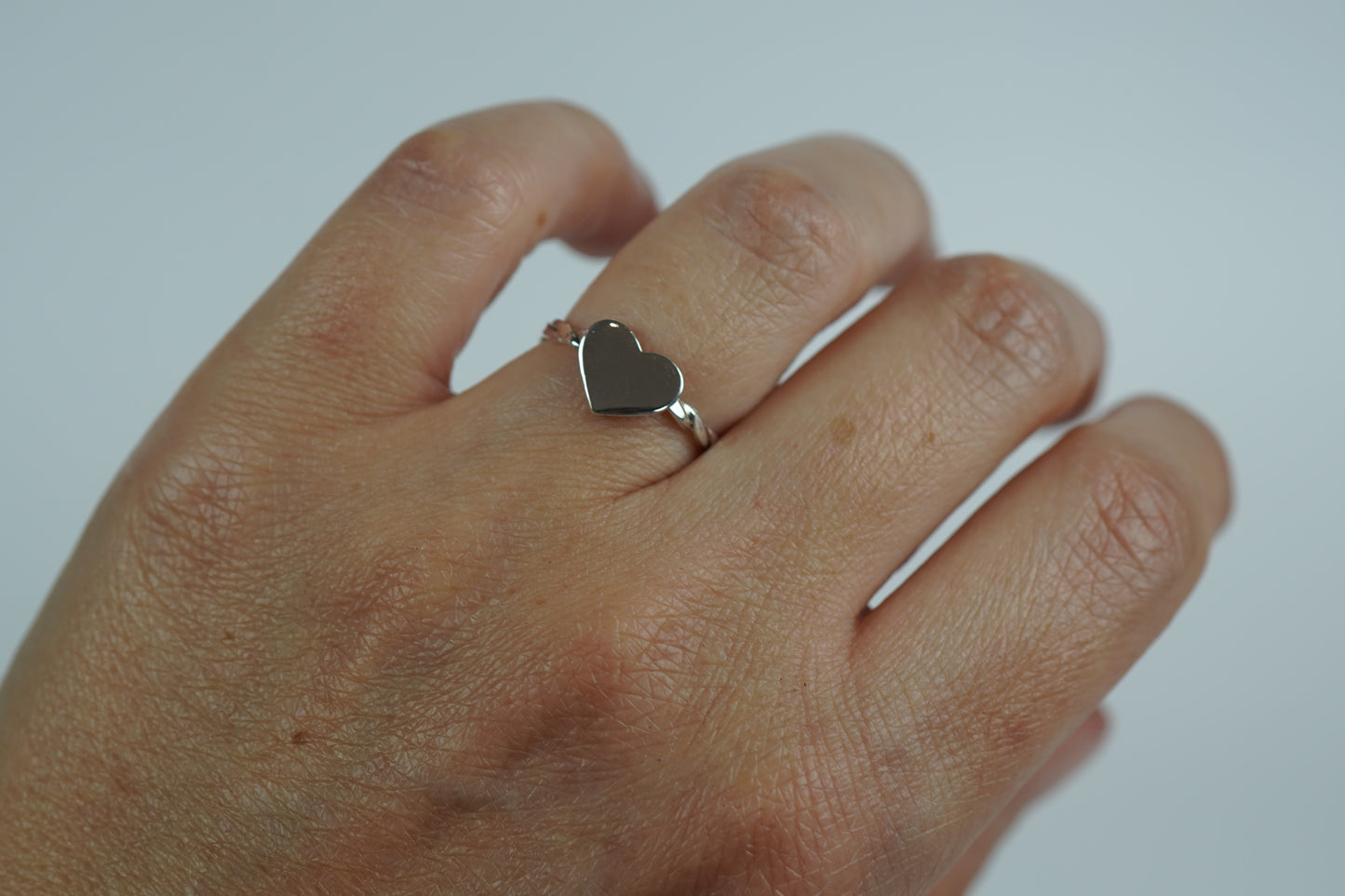Einfaches Herz Ring (Grosses Herz)