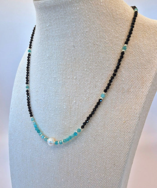 Amazonit/ Spinel "Edler Edelstein" Halskette - Emmari Schmuck