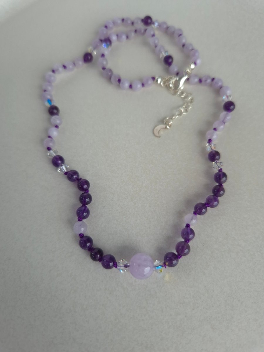 Amethyst geknüpfte Halskette - Emmari Schmuck