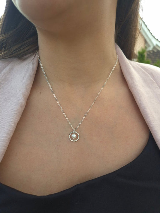 "Aura" Halskette mit perle - Emmari Schmuck