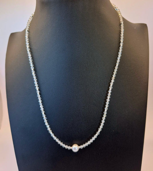Weisser Topas "Edler Edelstein" Halskette - Emmari Schmuck