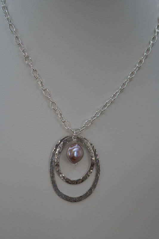 Elara Halskette mit Münzperle Braun