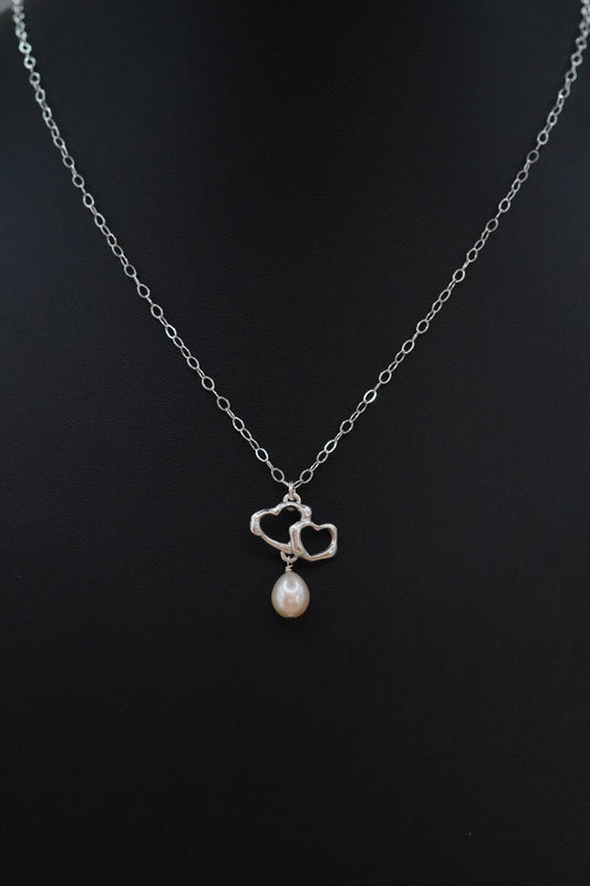 Scraps Herzen mit Süsswasserperle