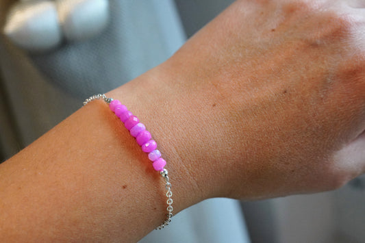 Armband mit pinke Opal
