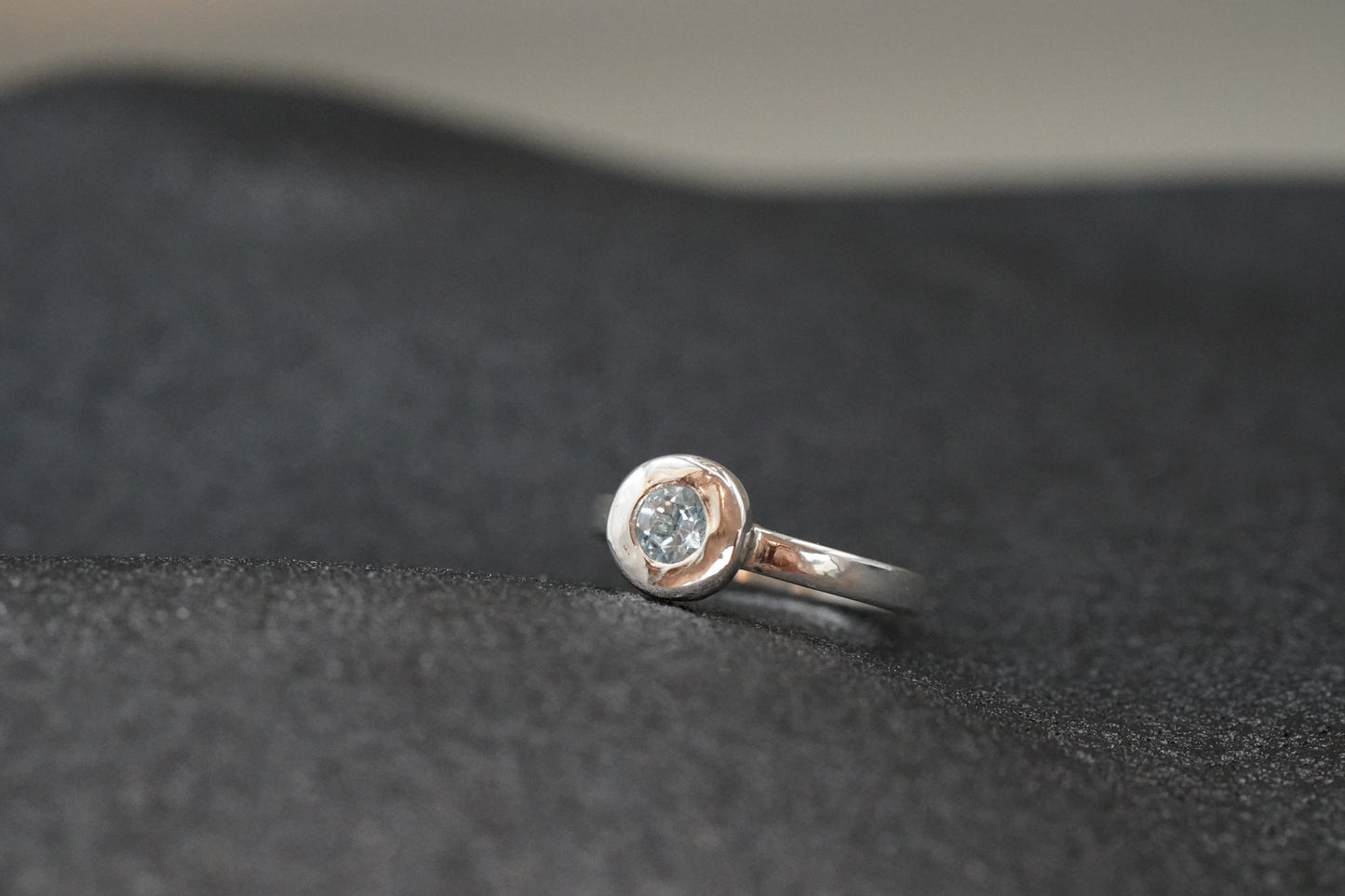 Bubble Ring Sky Blue Topas