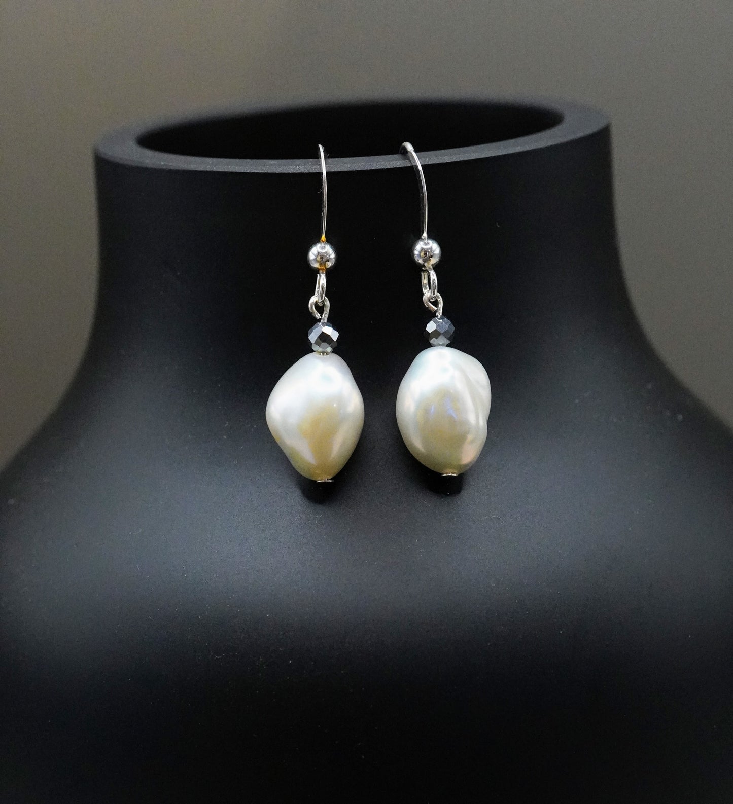 Ohrringe Perle un Hämatit