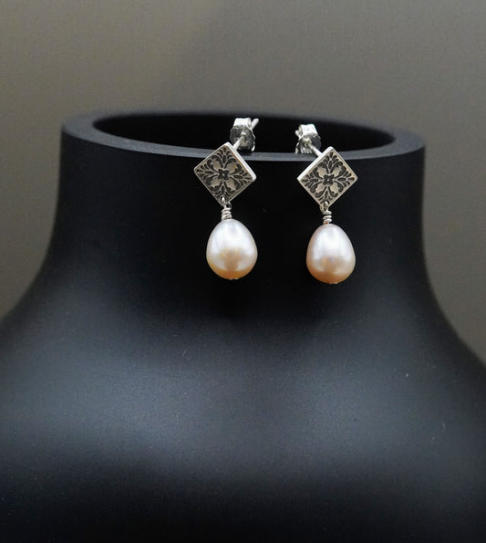 Mosaicos Ohrringe mit Süsswasserperlen