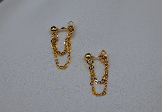 Kette Ohrringe vergoldet Silber