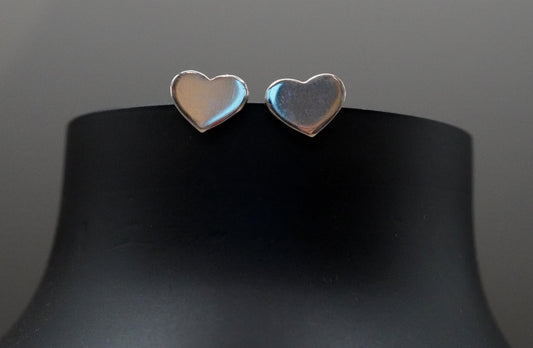 Ohrstecker Herz Glatt