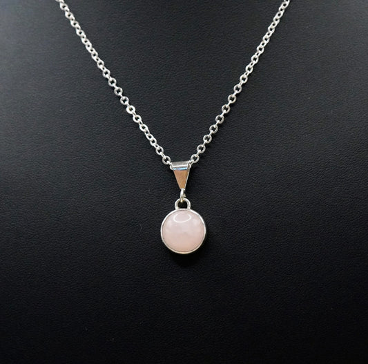 Halskette mit Rosenquarz