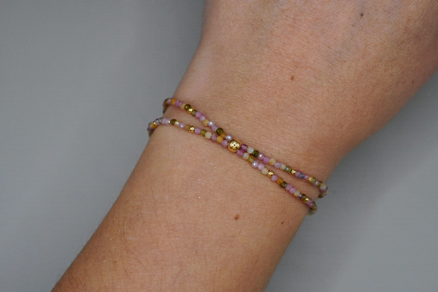 Turmalin mit vergoldet Silber