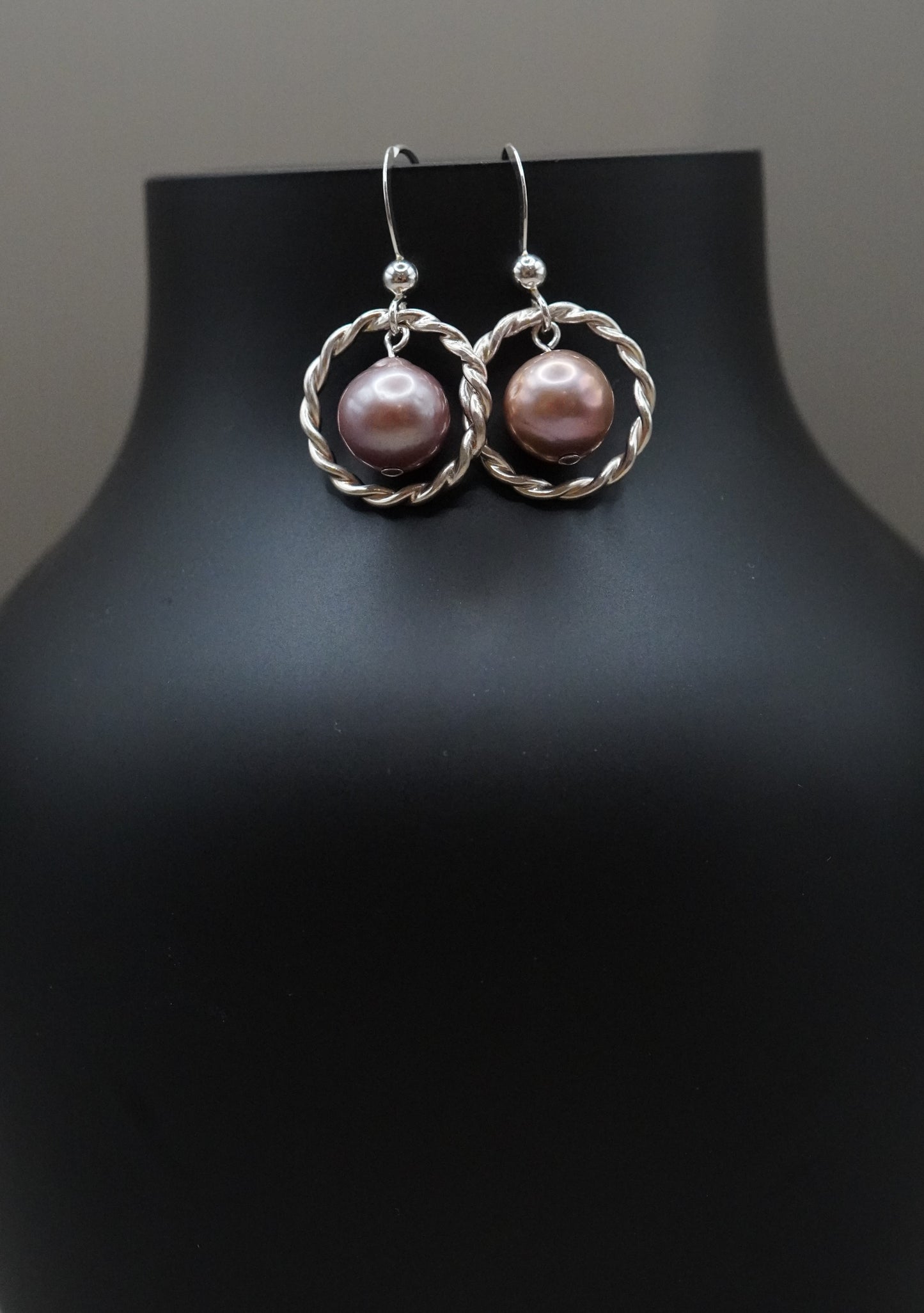 Aura Pink Süsswasserperle Ohrringe