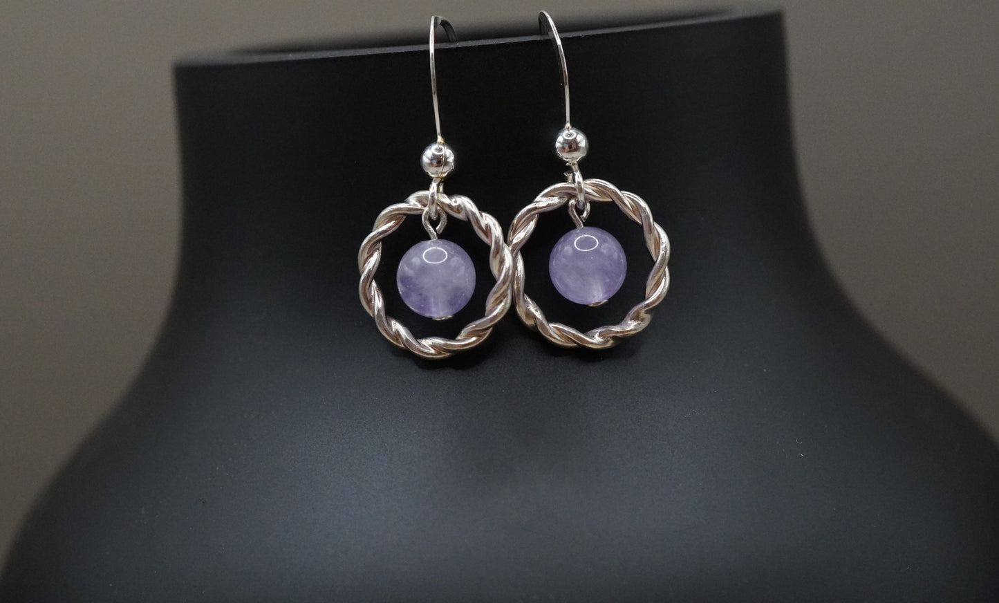 Aura Ohrringe mit Amethyst