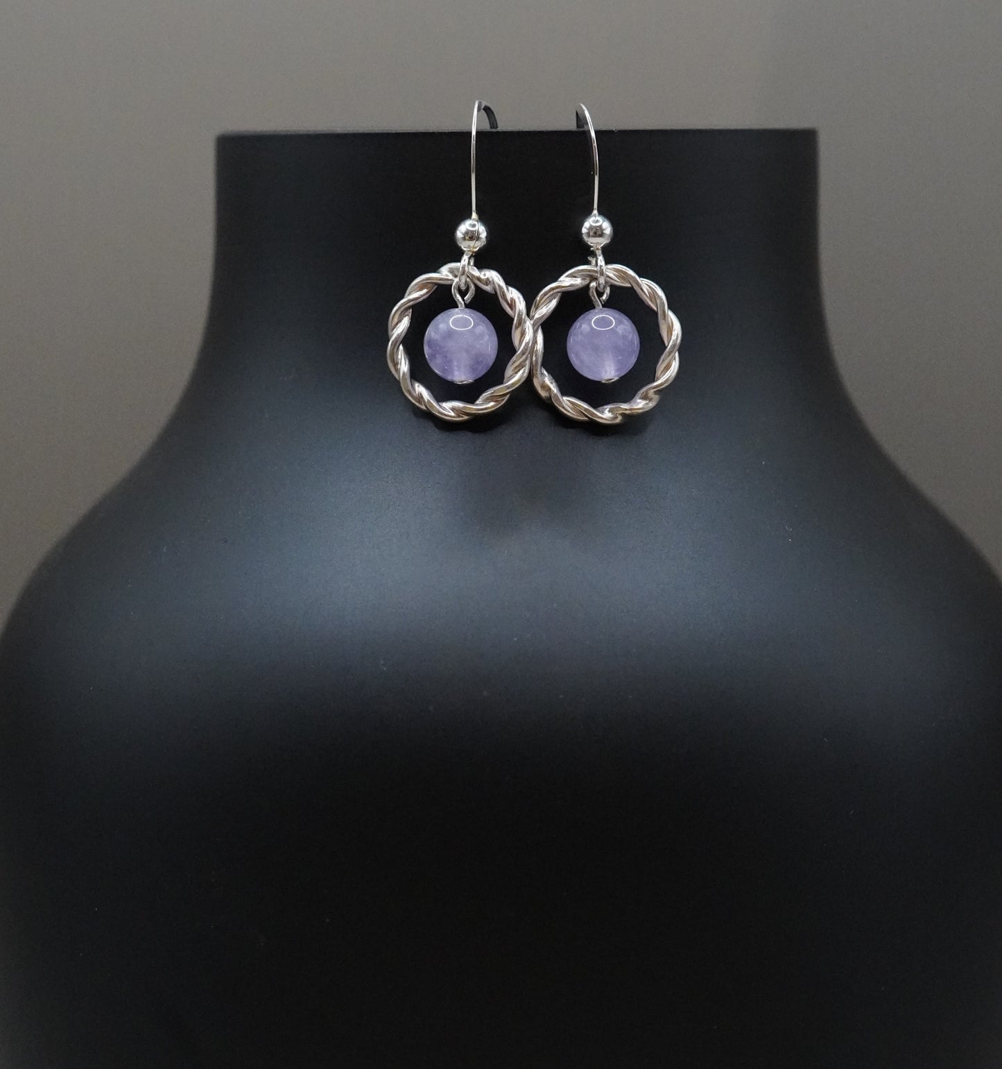 Aura Ohrringe mit Amethyst