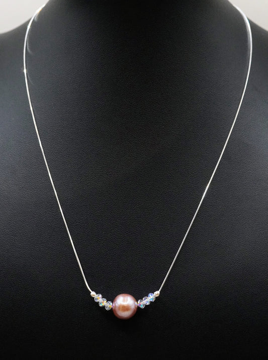 Pinke Süsswasserperle Halskette