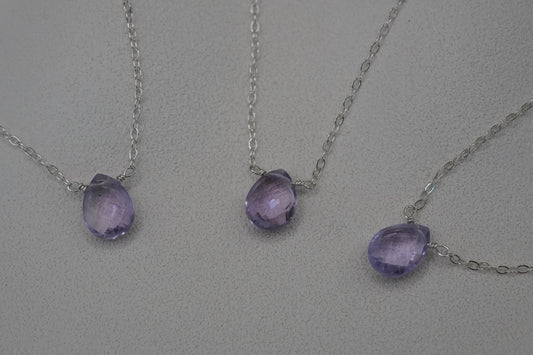 Schimmernde Tropfen Amethyst hell