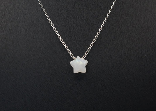 Schimmernde Stern Halskette Mondstein