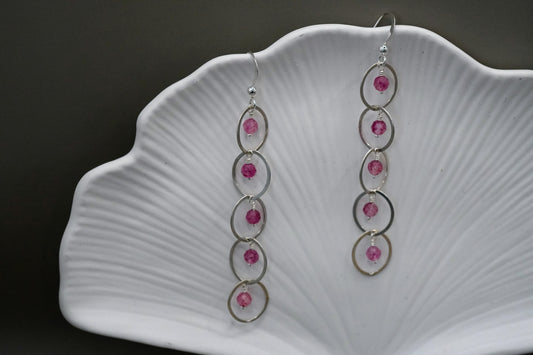 Elara Ohrringe mit Rosenquarz