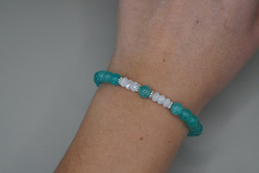 Armband Amazonit und Mondstein