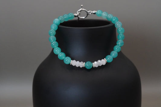 Armband Amazonit und Mondstein