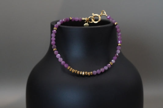 Armband Rubinen und Hämatit