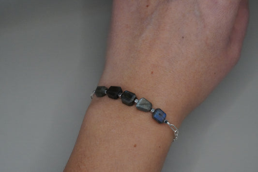 Steinreihe Armband Labradorit