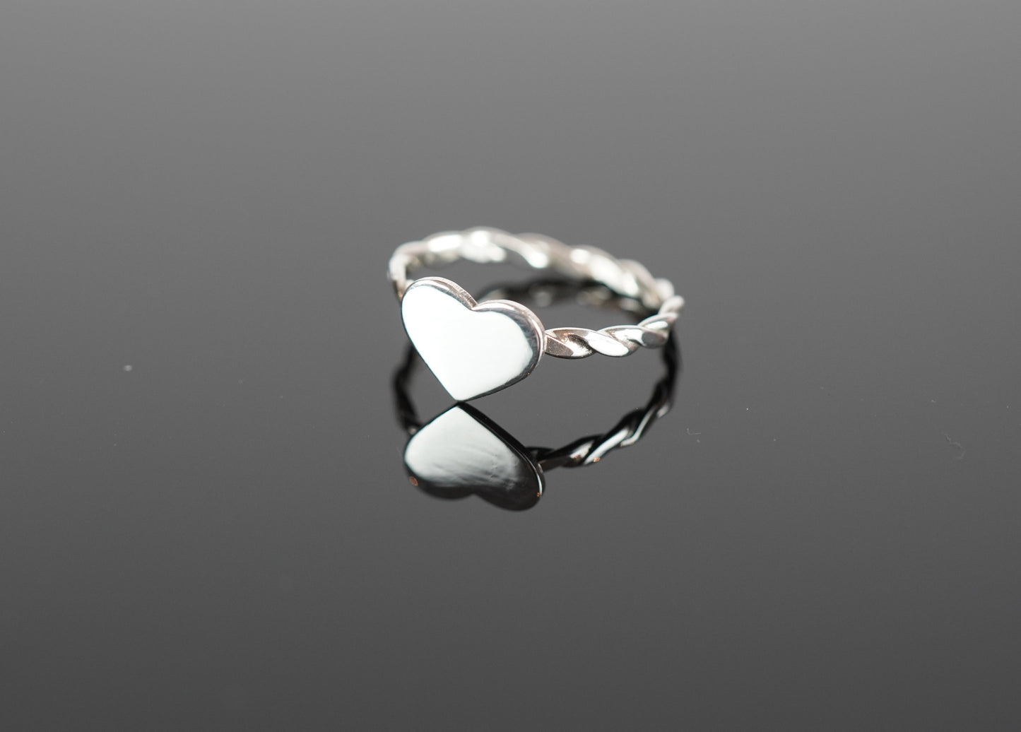 Einfaches Herz Ring (Grosses Herz)