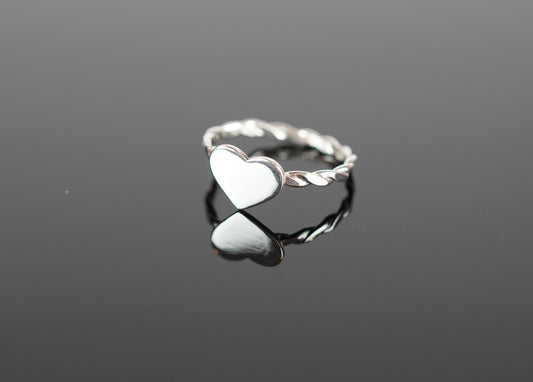 Einfaches Herz Ring (Grosses Herz)