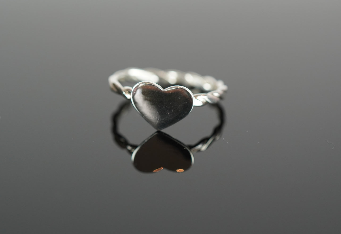 Einfaches Herz Ring (Grosses Herz)