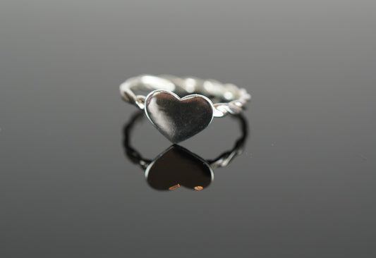 Einfaches Herz Ring (Grosses Herz)
