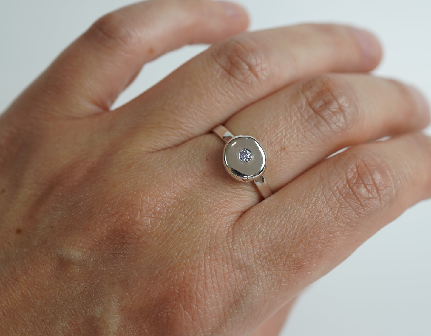 Bubble Ring lavender Zirkon
