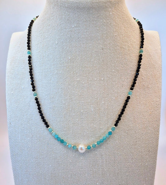 Amazonit/ Spinel "Edler Edelstein" Halskette - Emmari Schmuck