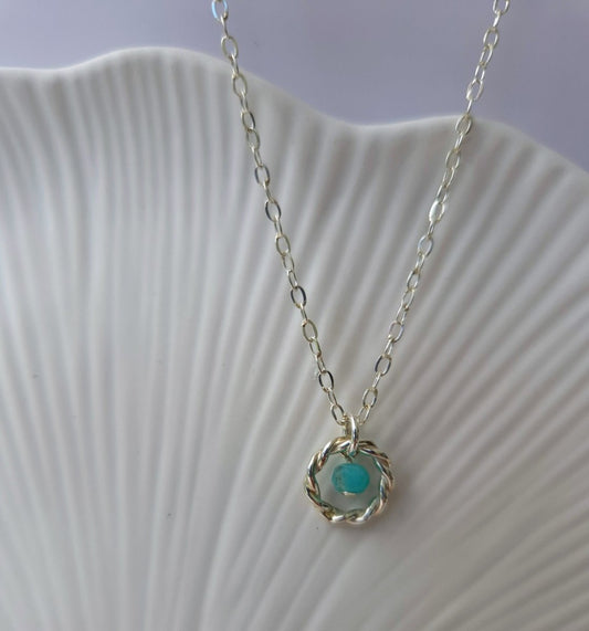 "Aura" Halskette mit Amazonit - Emmari Schmuck