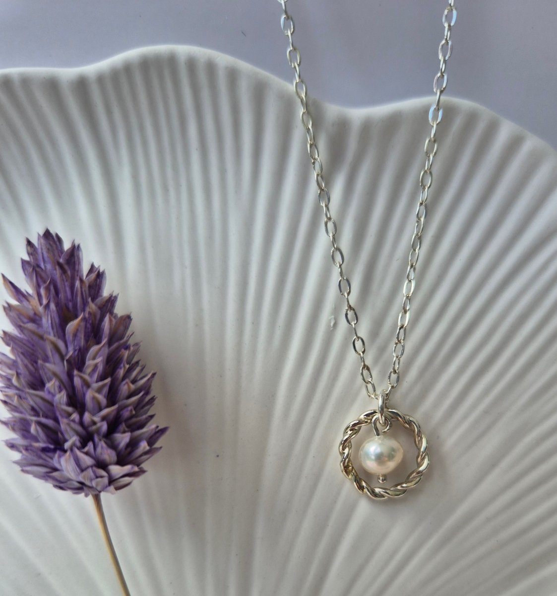"Aura" Halskette mit perle - Emmari Schmuck