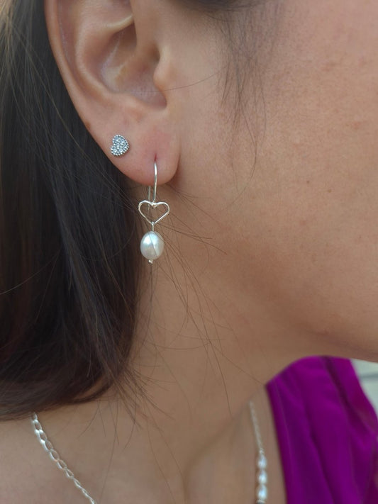 Ohrringe mit Perlen "Un corazón para ti" - Emmari Schmuck