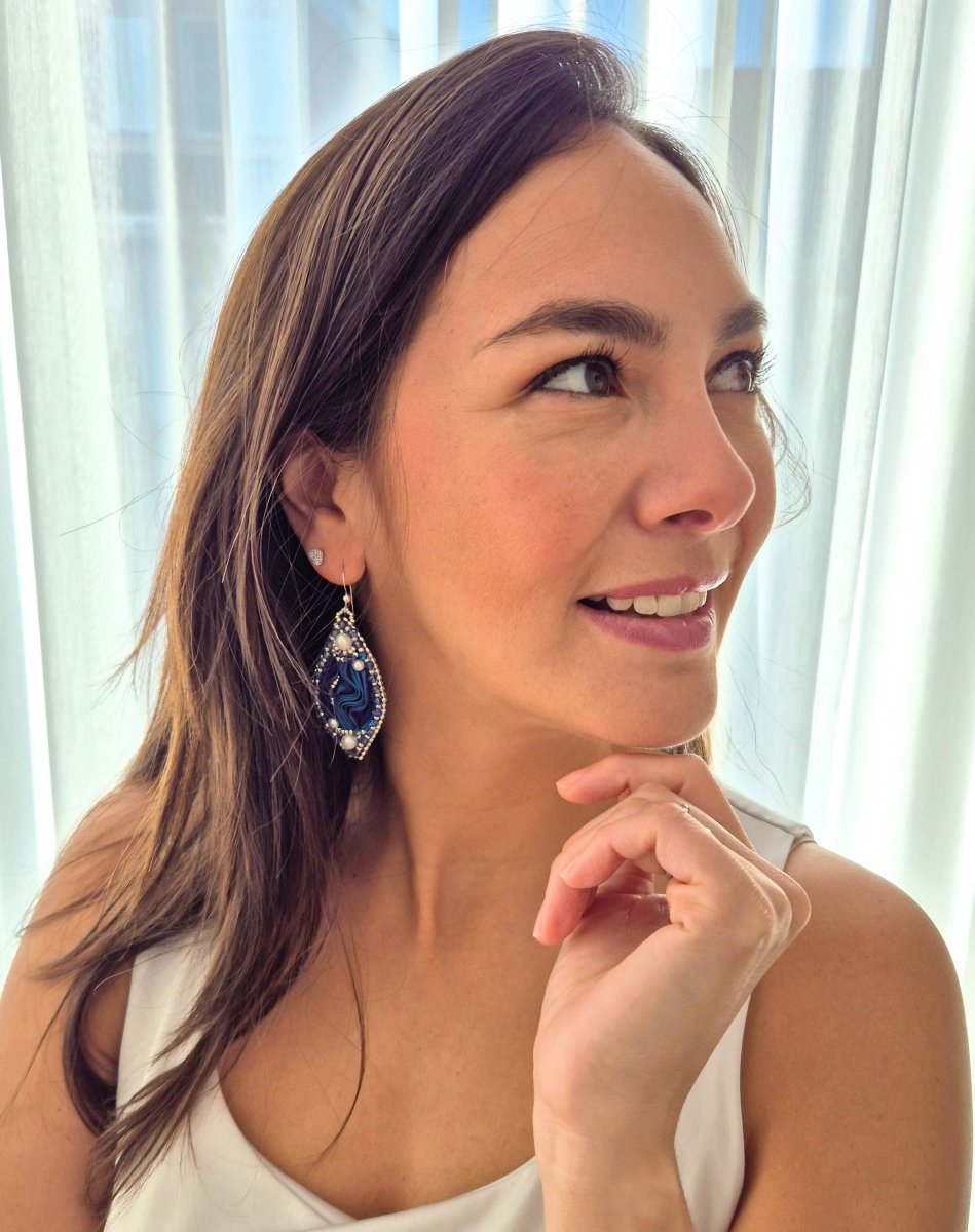 Ohrringe "Silk dreams" Blau - Emmari Schmuck