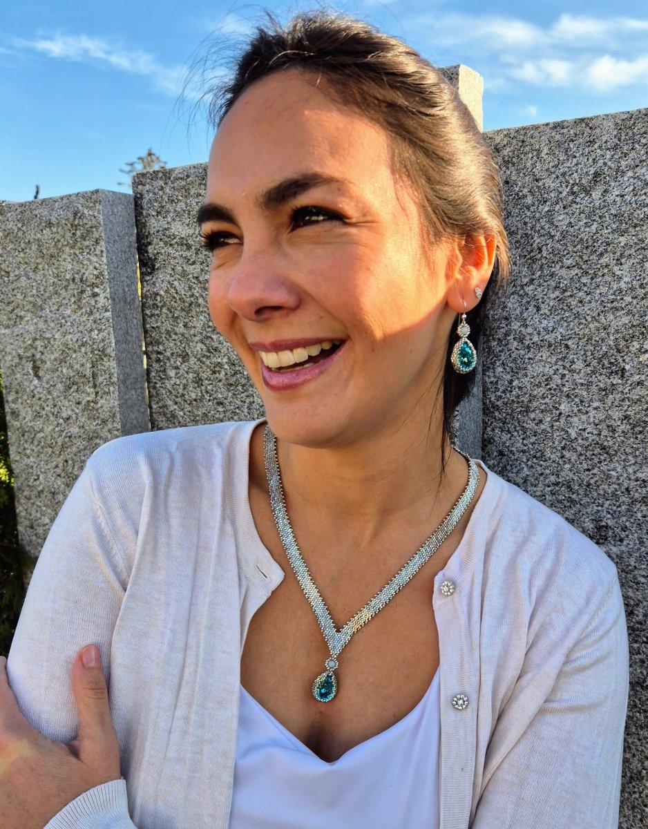 schimmernde Tropfen Set - Emmari Schmuck